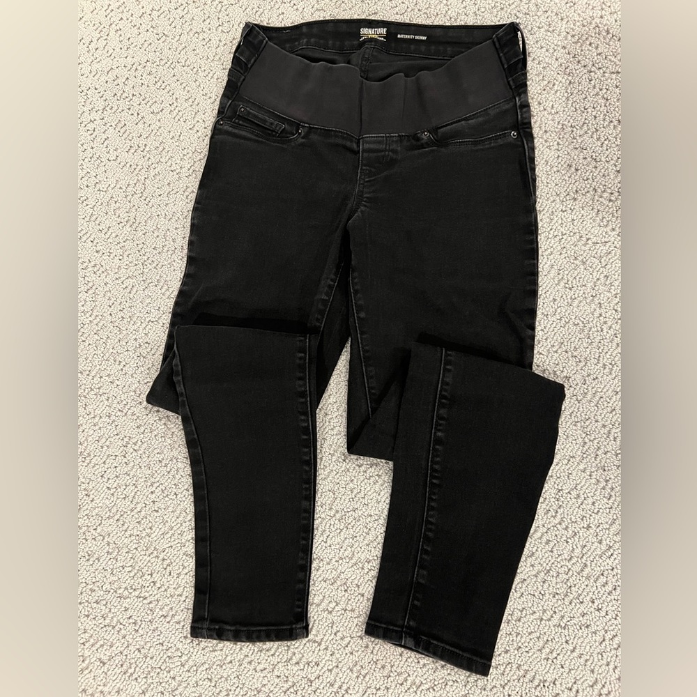 Women’s Signature by Levi Strauss & Co., Maternity Skinny Jeans, black, size S